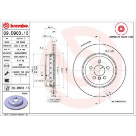 Диск гальмівний BREMBO 09d90313