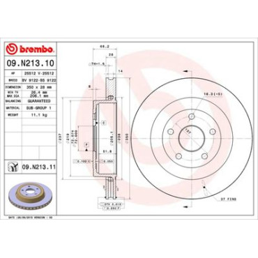 Гальмівний диск BREMBO 09n21311