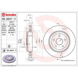 Диск тормозной BREMBO 09n24711