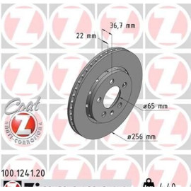 Диск тормозной ZIMMERMANN 100124120