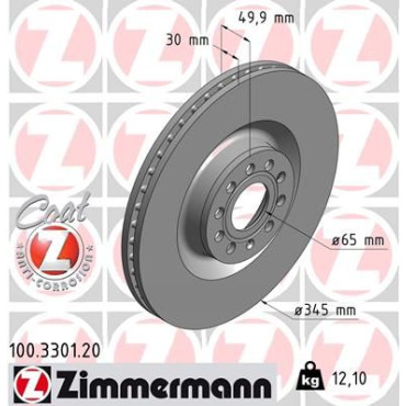 Диск гальмівний ZIMMERMANN 100330120