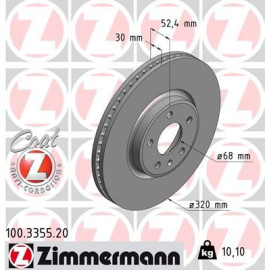 Диск гальмівний ZIMMERMANN 100335520