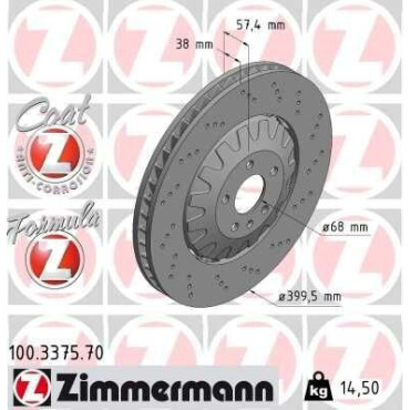 Диск гальмівний ZIMMERMANN 100337570