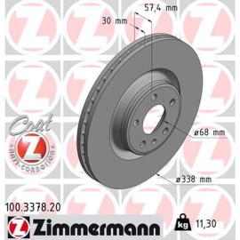 Диск тормозной ZIMMERMANN 100337820
