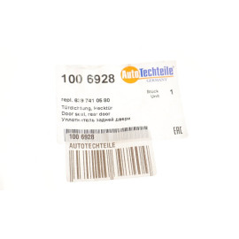 Уплотнитель двери задней AUTOTECHTEILE 1006928