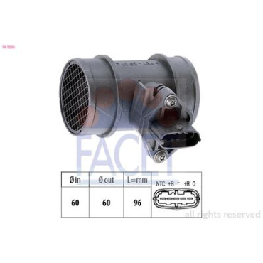 Датчик расхода воздуха FACET 101038