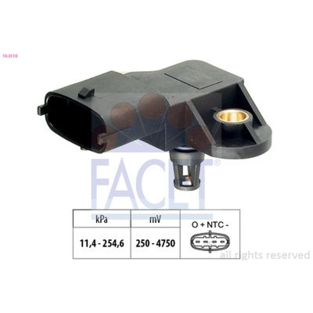 Датчик давления наддува FACET 103110