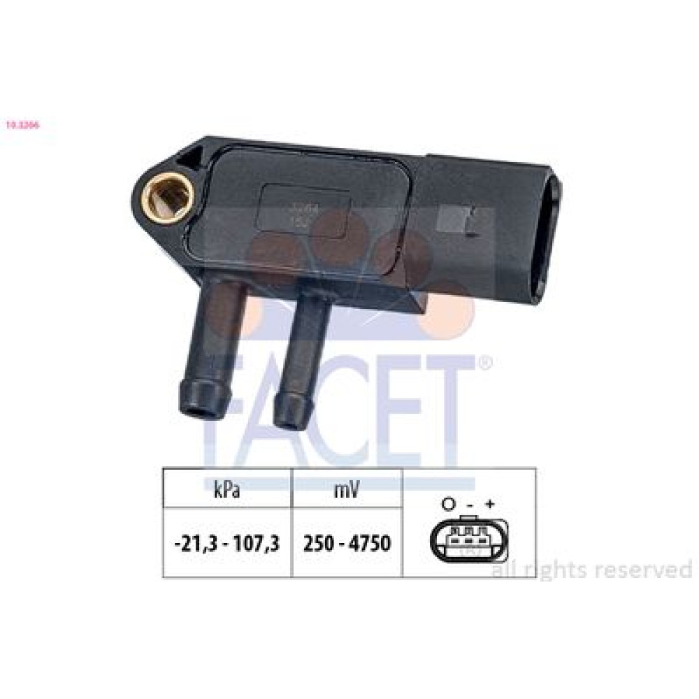Датчик абсолютного тиску (Manifold Air Pressure Sensor, MAP sensor) FACET 103266