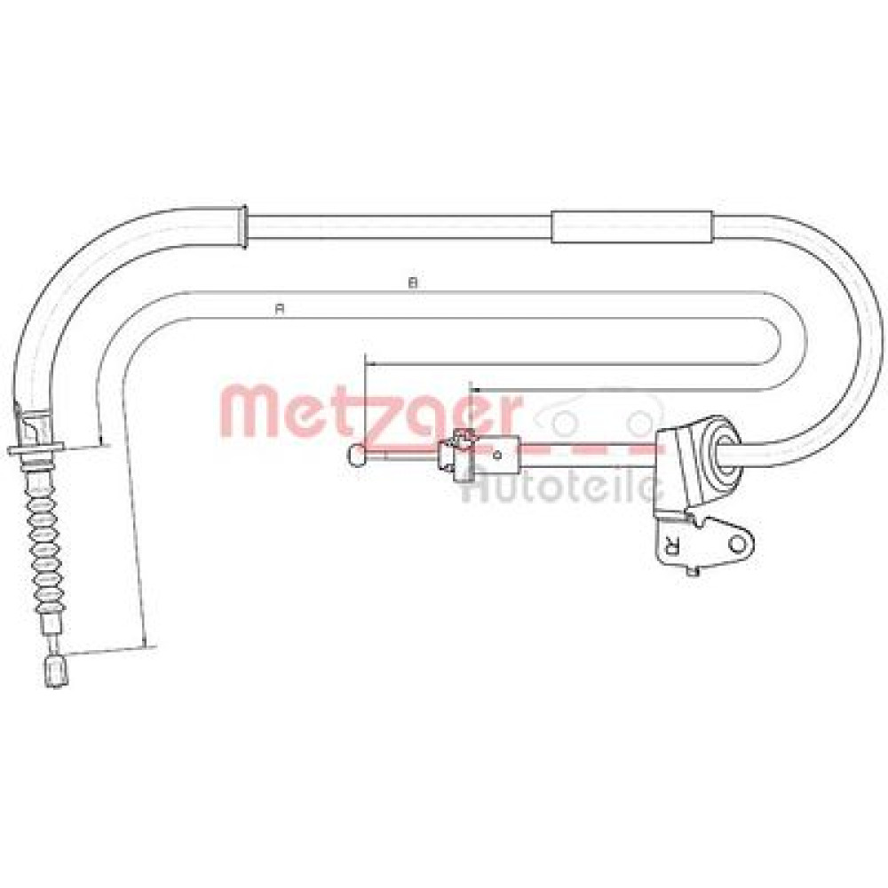 Трос ручного тормоза Metzger 104302