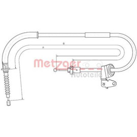 Трос ручного тормоза Metzger 104302