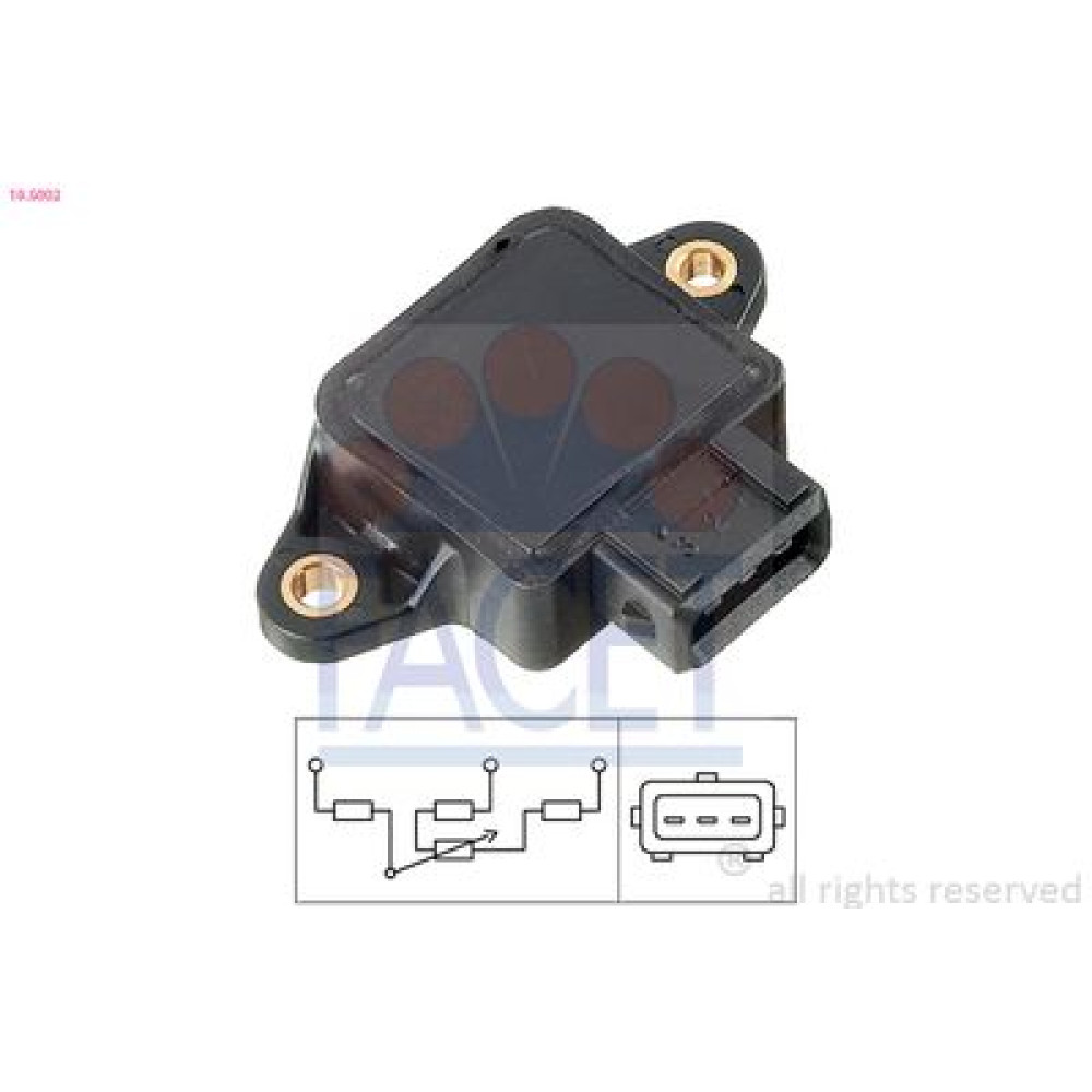 Датчик дросельної заслонки Vectra B/Omega B 2.0-3.2і/Peugeot 406/605 2.0i FACET 105002