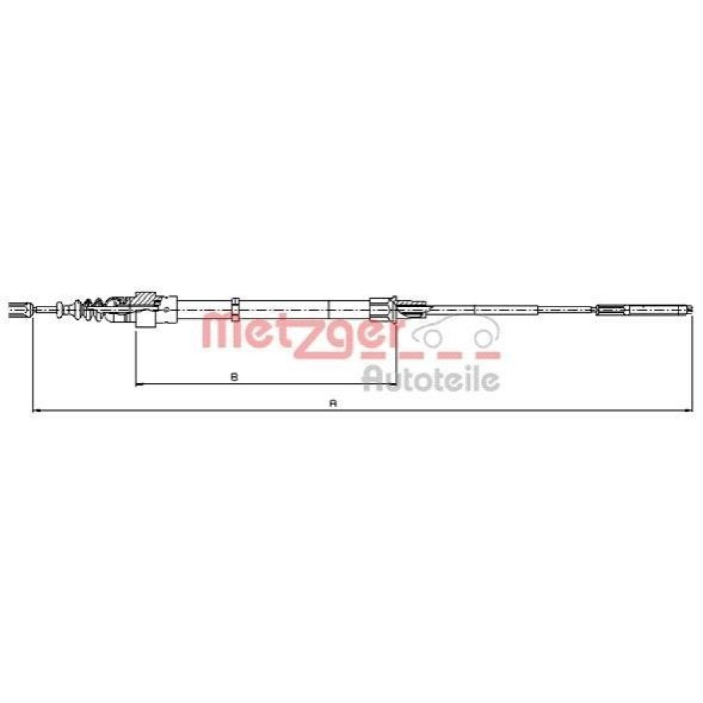 Трос ручного гальма Metzger 107491