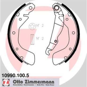Колодки гальмівні барабанні комплект ZIMMERMANN 109901005