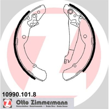 Колодки тормозные барабанные комплект ZIMMERMANN 109901018