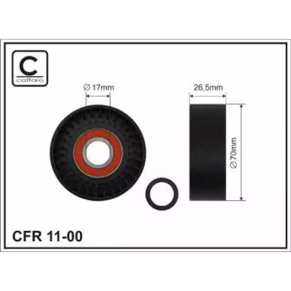 Ролик натяжний без Кронштейна CAFFARO 1100