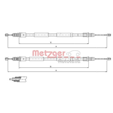 Трос ручного тормоза Metzger 116771