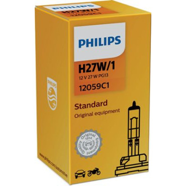 Автолампа H27W/1 12V 27W PG13 PHILIPS 12059c1