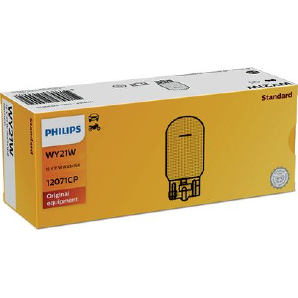 Автолампа WY21W 12V 21W WX3x16d помаранчевий PHILIPS 12071cp