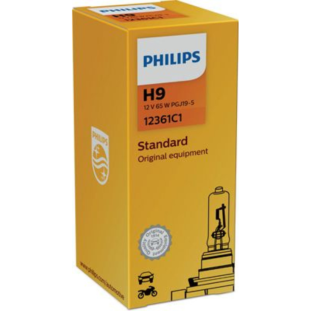 Автолампа H9 12V 65W PGJ19-5 (1 в упаковці) PHILIPS 12361c1