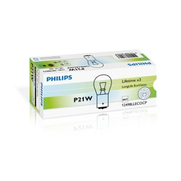 Автолампа P21W 12V 21W BA15s PHILIPS 12498llecocp