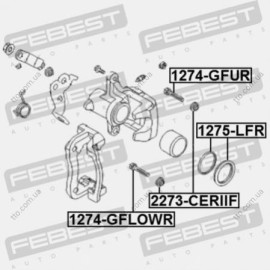 Ремкомплект суппорта тормозного заднего Febest 1275lfr
