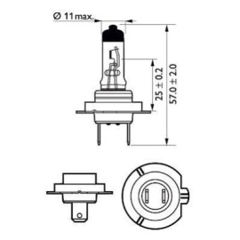 Автолампа H7 12V 55W PX26d PHILIPS 12972vpb1