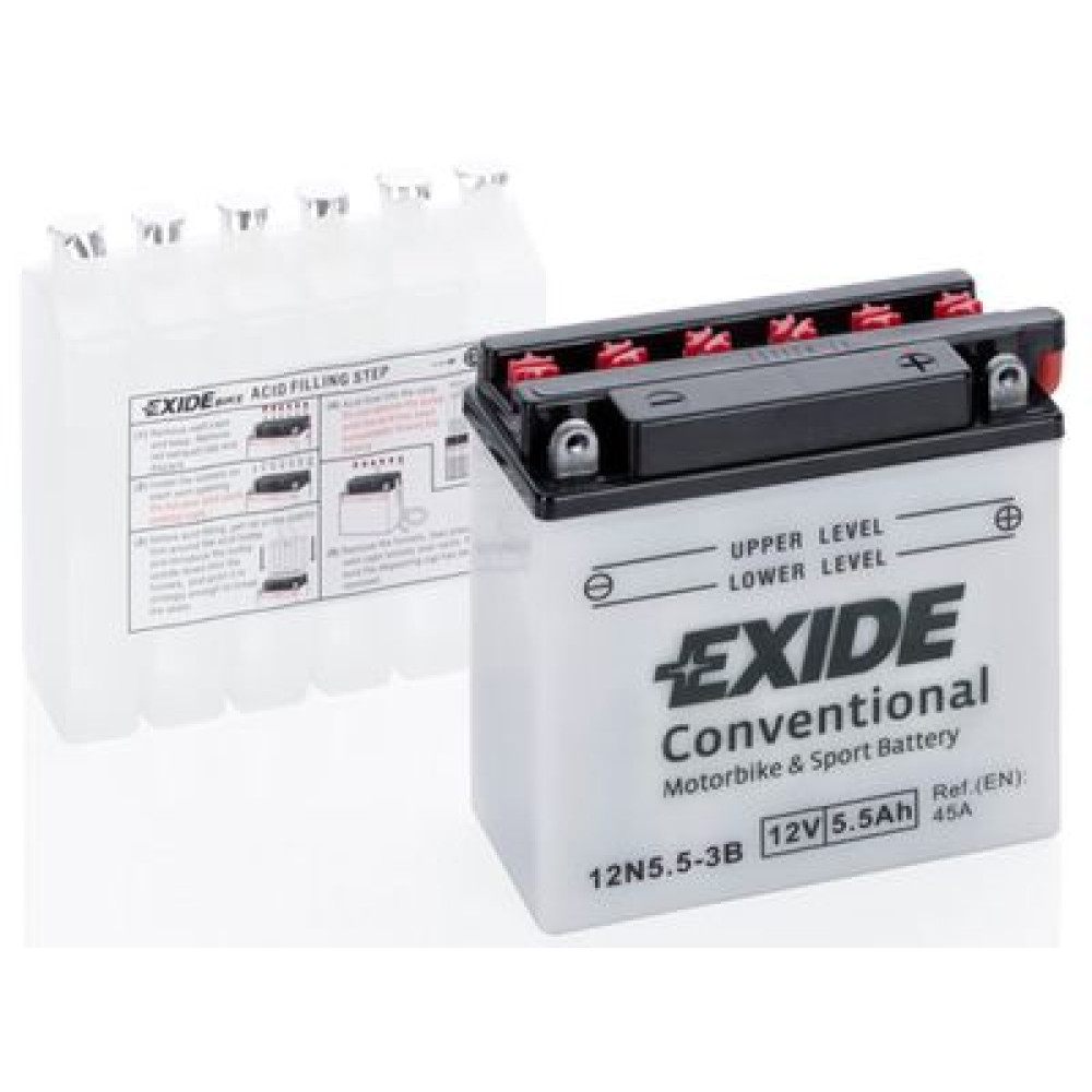 Аккумулятор мото 12V/5,5Ah/45A EXIDE 12n5,53b