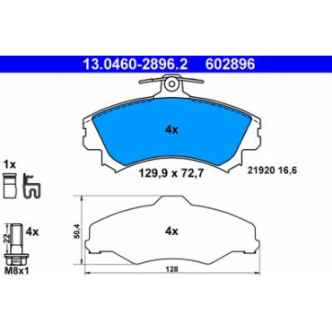 Тормозные колодки ATE 13046028962
