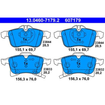 Тормозные колодки ATE 13046071792