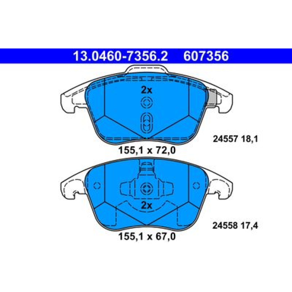 Тормозные колодки ATE 13046073562