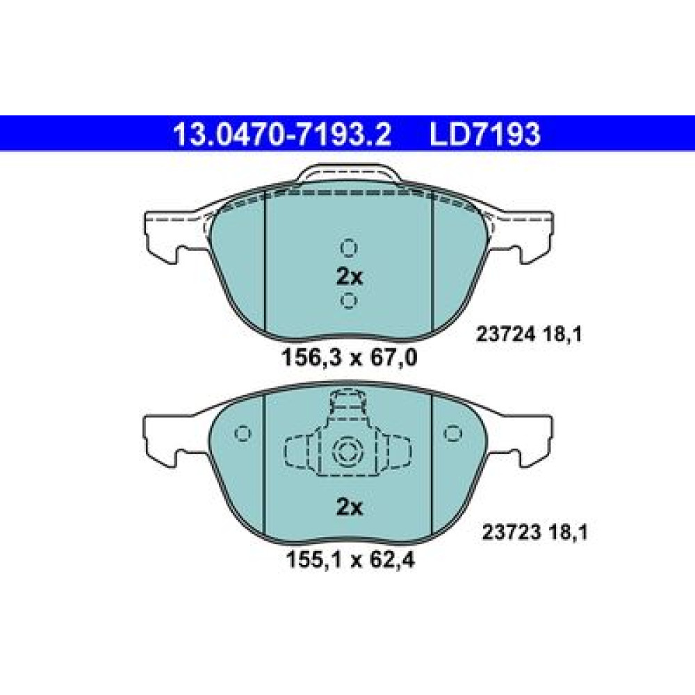 Тормозные колодки ATE 13047071932