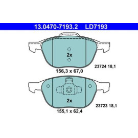 Тормозные колодки ATE 13047071932