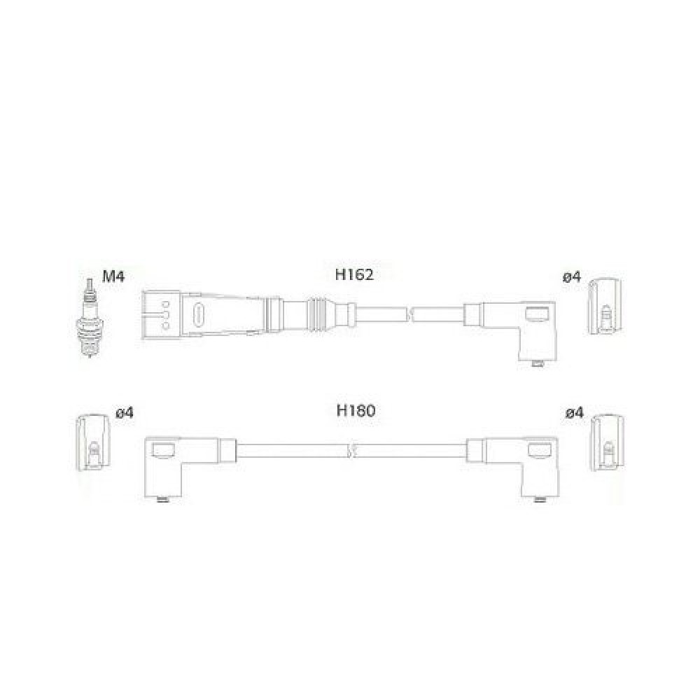 Комплект кабелей зажигания HUCO 134795