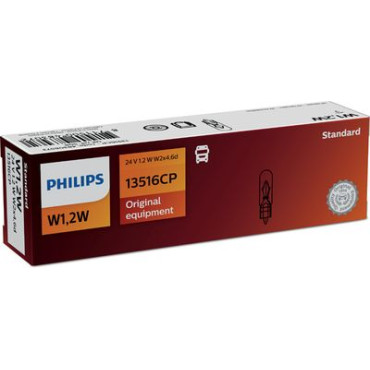 Автолампа W1,2W 24V W2x4,6D T5 PHILIPS 13516cp