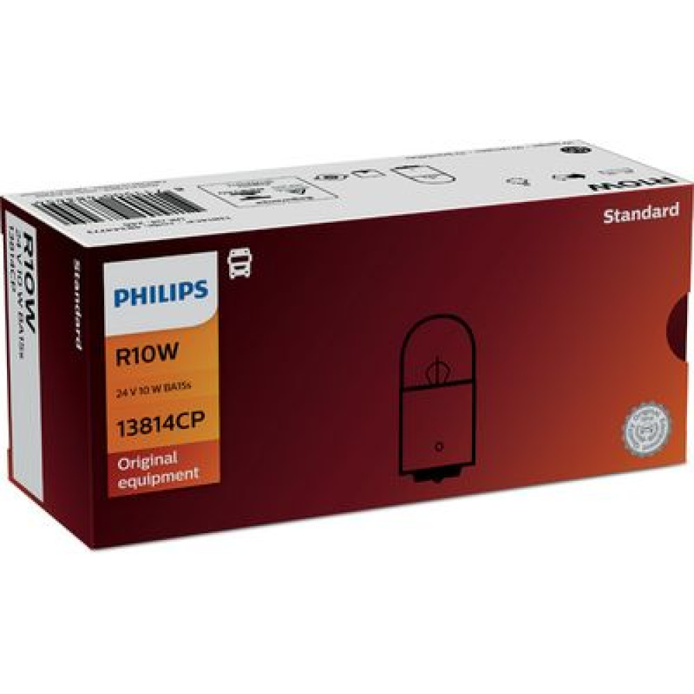 Автолампа R10W 24V 10W BA15S PHILIPS 13814cp