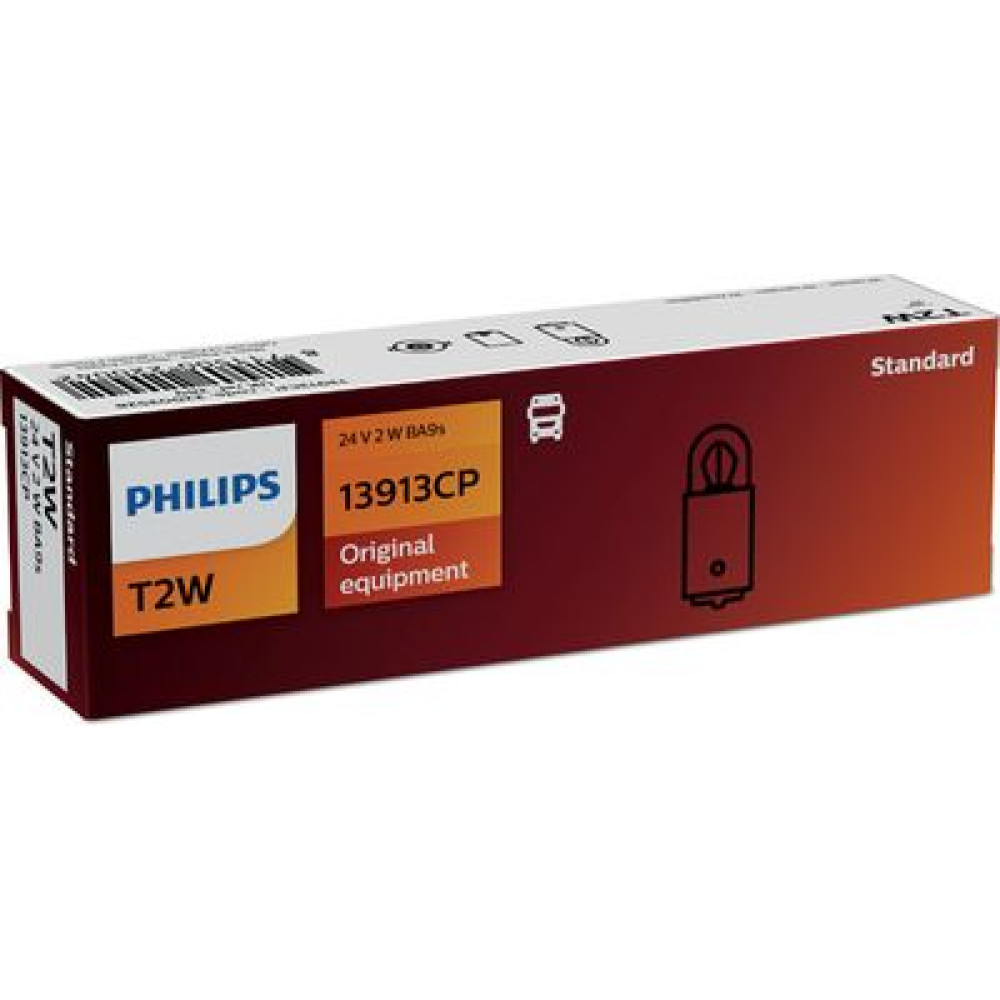 Автолампа 24V 2W BA9S T8,5x21,5 PHILIPS 13913cp