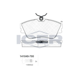 Колодки передние тормозные Icer 141049700