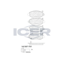 Тормозные колодки Icer 141367701