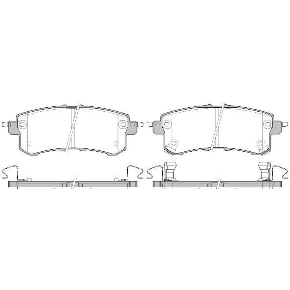 Комплект гальмівних колодок з 4 шт. дисків Remsa 144702