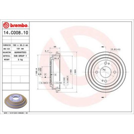 Гальмівний барабан BREMBO 14c00810