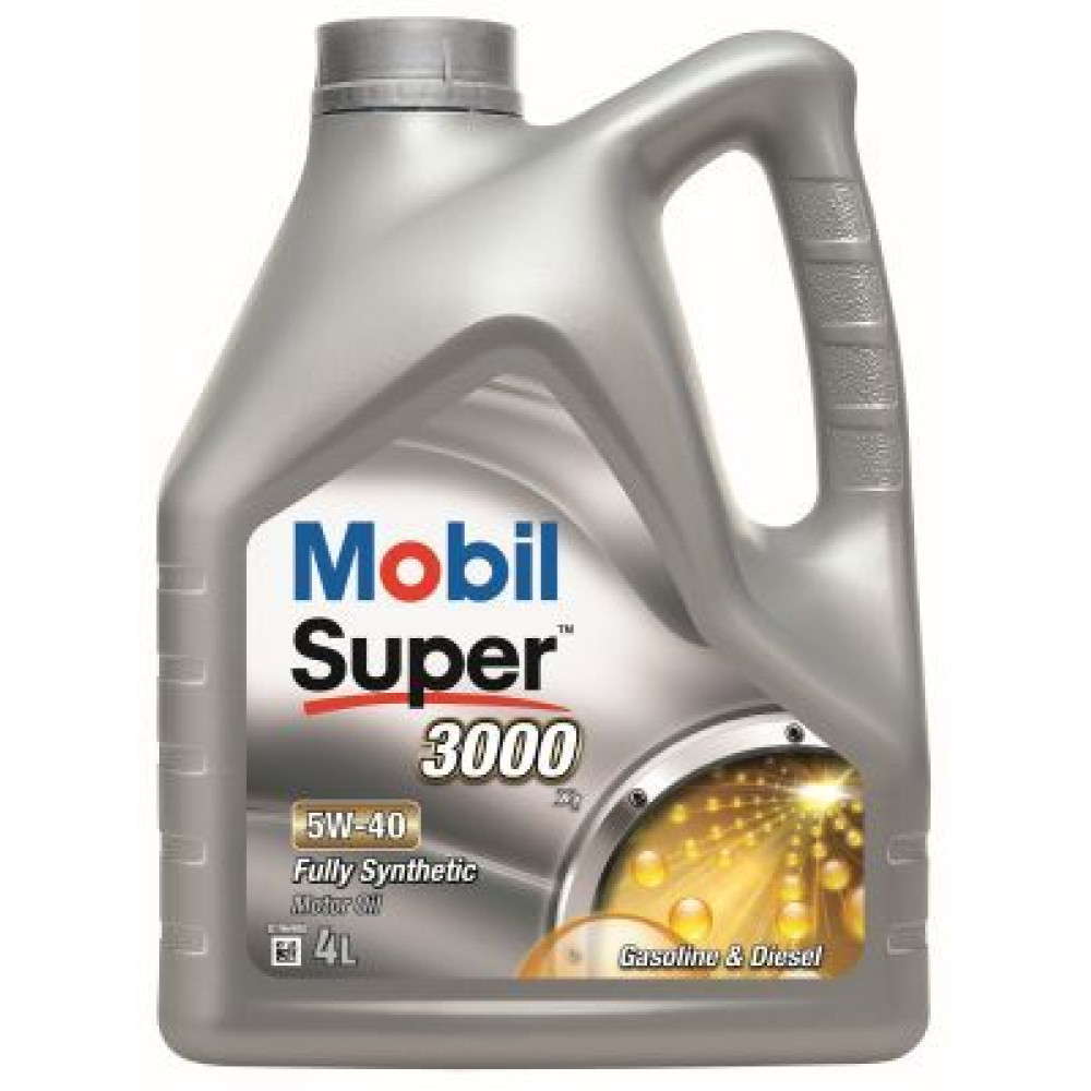 Олива моторна SUPER 3000 Х1 5W40 4л Mobil 150013