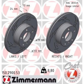 Диск гальмівний ZIMMERMANN 150290053