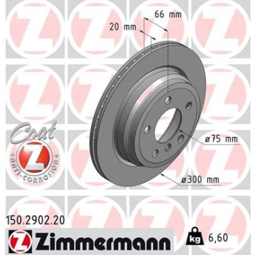 Диск тормозной ZIMMERMANN 150290220