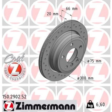 Диск тормозной ZIMMERMANN 150290252
