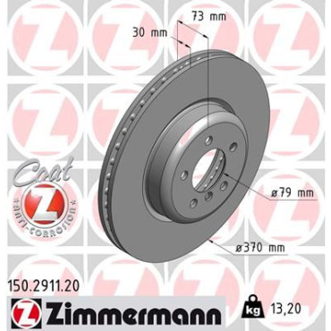 Диск тормозной ZIMMERMANN 150291120