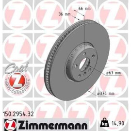 Диск тормозной левый ZIMMERMANN 150295432