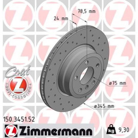 Диск гальмівний ZIMMERMANN 150345152