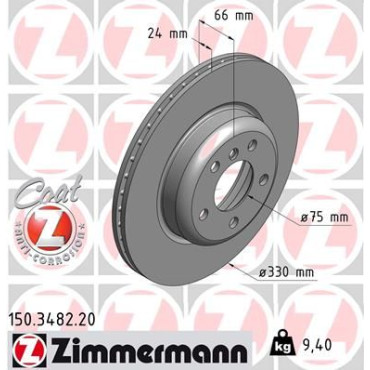 Диск гальмівний ZIMMERMANN 150348220