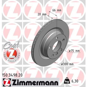 Диск гальмівний ZIMMERMANN 150349820