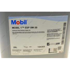 Масло моторное 1 ESP 5W-30, 20л. Mobil 154303